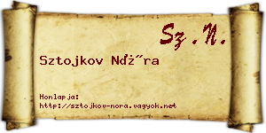 Sztojkov Nóra névjegykártya